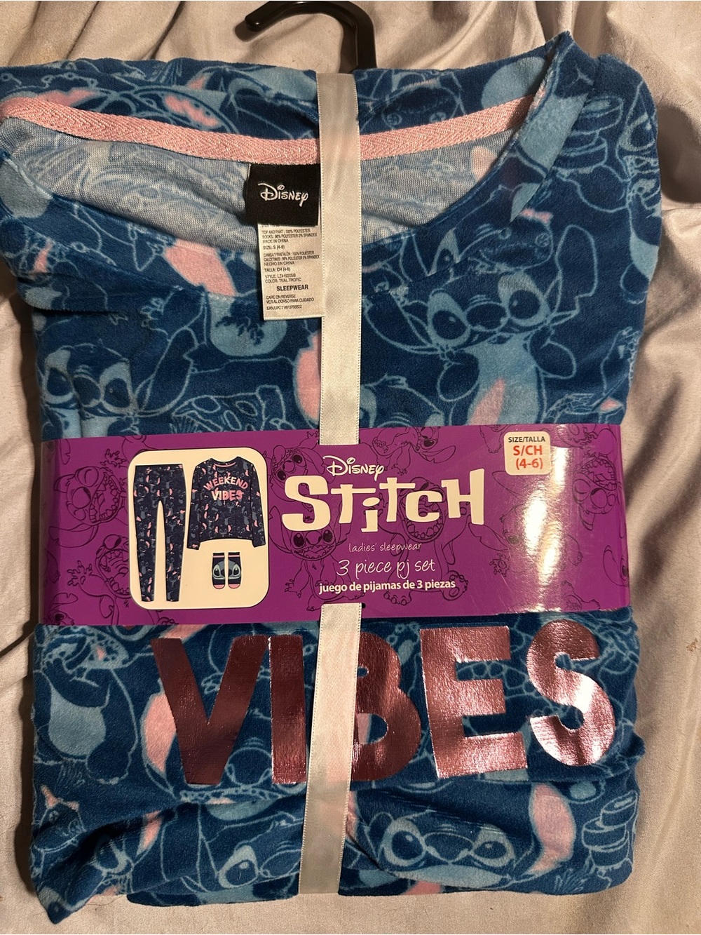 Disney Stitch Adult Pajama Set - Blue